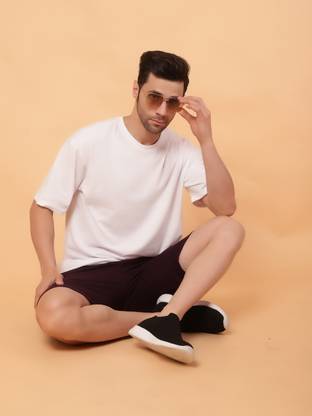 Earthstick Men Solid Multicolor Top & Shorts Set