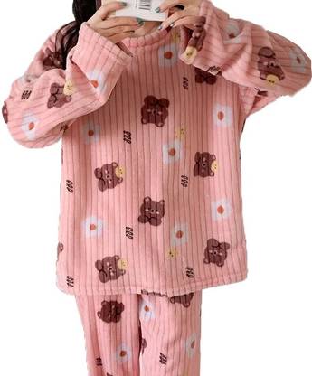 Women Solid Multicolor Night Suit Set