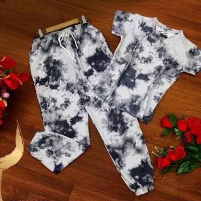 VJ FASHION Women Ombre/Dyed Black Night Suit Set