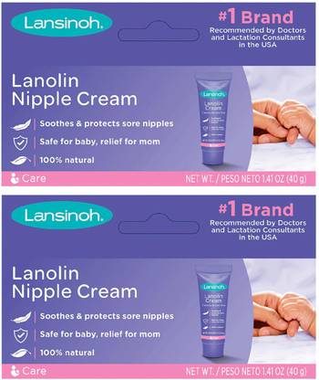 Lansinoh Lanolin Nipple Cream for Breastfeeding Organic Nipple Cream 40 Gm Pack Of 2 Organic Nipple Cream