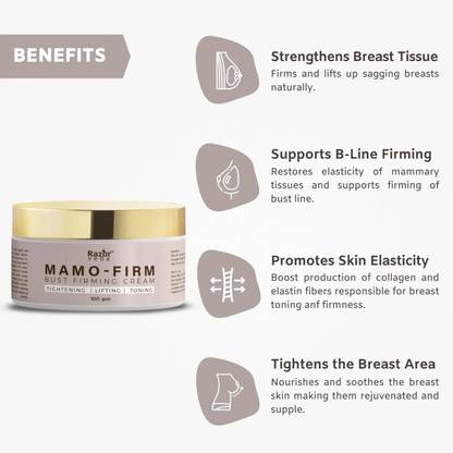Razorveda MAMO FIRM Breast Firming Cream for Breast Tightening, Lifting & Toning Organic Nipple Cream