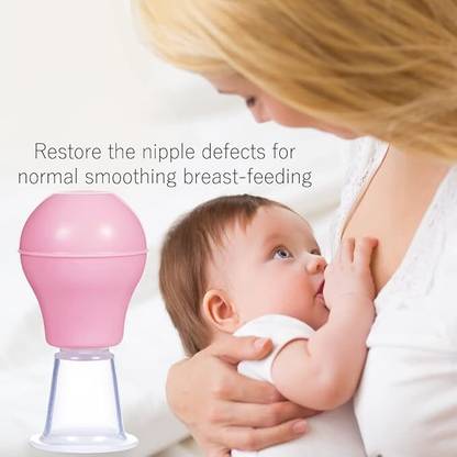 Janak Silicone Nipple Puller With Case (Pack of 1) Pink For Inverted Nipples| BPA FREE Nipple Puller