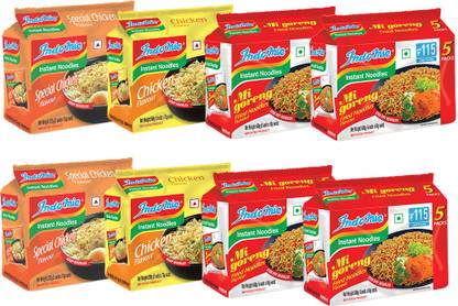 indomie Combo Mi Goreng Vegetarian (20 Pack), Special Chicken & Chicken (Each 10 Pack) Instant Noodles Non-vegetarian