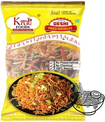 Krutifoods Deshi Fried Instant Noodles, No Preservatives, 100% Natural-1kg Instant Noodles Vegetarian