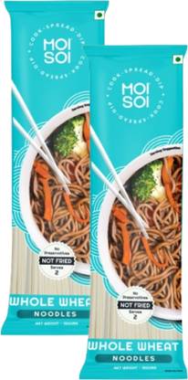 MOI SOI Healthy Whole Wheat Noodles Pack of 2 Hakka Noodles Vegetarian
