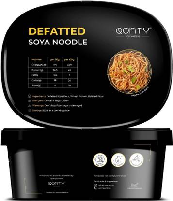 Qonty Defatted Soya Noodle Hakka Noodles Vegetarian
