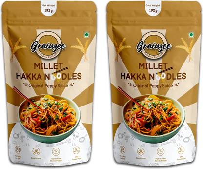 Grainzee Millet Hakka Noodles | Original Peppy Spice | No Maida, Non-Fried, No MSG | Hakka Noodles Vegetarian