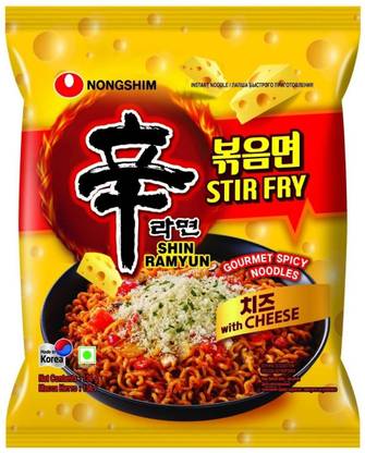 Nongshim Spicy Chicken Shin Ramyun Noodes 120gm (Pack of 1 ) Instant Noodles Vegetarian