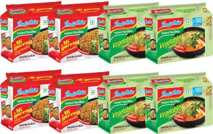 indomie Combo Of Mi Goreng Flavour (20 Packets) & Vegetables Flavour (20 Packets) Instant Noodles Non-vegetarian