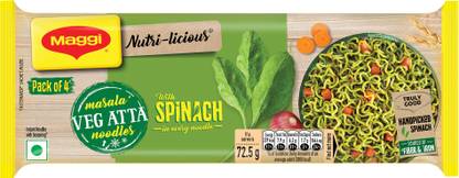 Maggi Nutrilicious Masala Veg Atta with Spinach in Every Instant Noodles Vegetarian