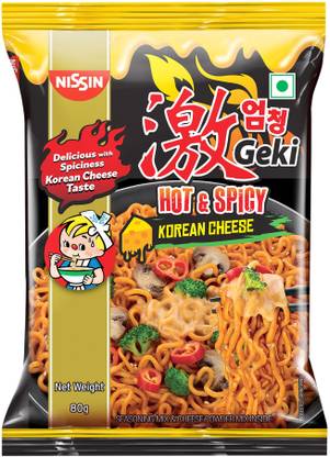 Geki Hot & Spicy Korean Cheese Flavoured Ramen Instant Noodles Vegetarian