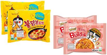 Samyang Rose & Cheese Instant Noodles Non-vegetarian