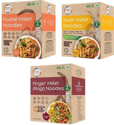 Organic Wisdom Multi-Millet Noodles, Foxtail (Kangni) Millet Noodles & Ragi Instant Noodles Vegetarian
