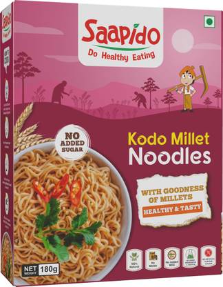 SAAPIDO Kodo Millet Healthy Noodles |100% Natural & Diabetics Friendly Food| - 180gms Instant Noodles Vegetarian