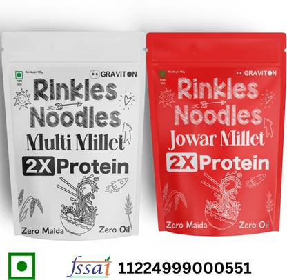Rinkles Multi Millet & Jowar Noodles Hakka Noodles Vegetarian