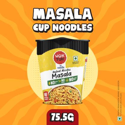 VEEBA Instant Noodles Masala (no Maida,No palm oil, No Added MSG) Instant Noodles Vegetarian