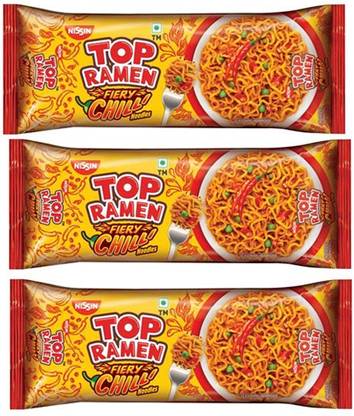 TOP RAMEN Fiery Chilli Noodles 720 g (240g*3) Instant Noodles Vegetarian