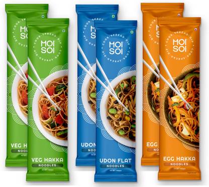 MOI SOI Veg Hakka Noodles + Egg Hakka Noodles + Udon Noodles (Value Pack) Hakka Noodles Non-vegetarian