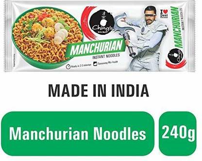 Ching's Secret NEW MANCHURIAN INSTANT NOODLES 240 GM PACK Instant Noodles Vegetarian