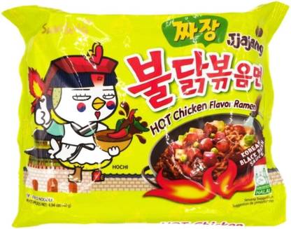 Samyang Buldak Hot Chicken Ramen Noodles Jjajang-140g Instant Noodles Non-vegetarian