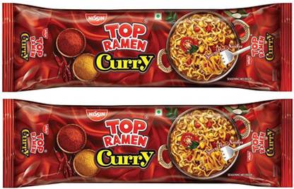 TOP RAMEN curry masala noodles 840 gm Instant Noodles (420G*2) Instant Noodles Vegetarian