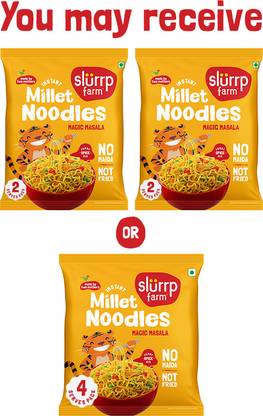 Slurrp Farm Instant Noodles | Magic Masala | Not Fried, Millet Noodles Instant Noodles Vegetarian