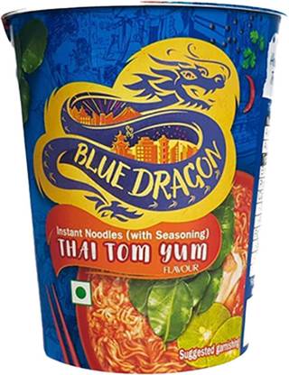 Blue Dragon Instant Cup Noodle Thai Tom Yum 60 g (Pack of 1) Cup Noodles Vegetarian
