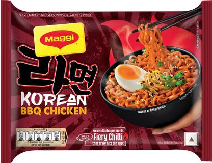 Maggi Korean BBQ, Easy to Cook, Chicken Instant Noodles Non-vegetarian