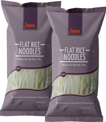 Jvapa 3mm Flat Pad Thai Rice Noodles Vegetarian