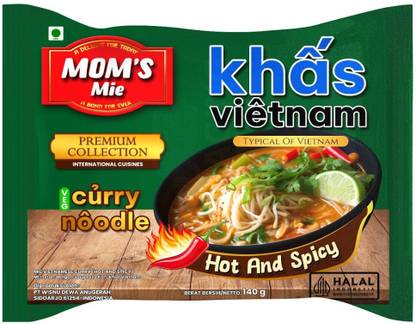 moms mie Vietnamese Veg Curry Noodles Authentic Spicy and Savory Flavor Instant Noodles Vegetarian