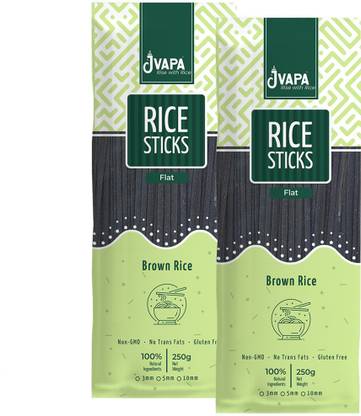 Jvapa Rice Sticks | Brown Rice | Flat | 5 mm Rice Noodles Vegetarian