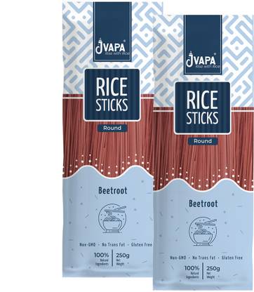 Jvapa Rice Sticks | Beetroot Mix | Round | 1.2 mm Rice Noodles Vegetarian