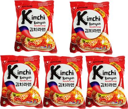 Nongshim Kimchi ramyun masala noodles _5 Instant Noodles Vegetarian