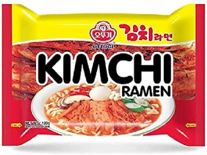 Ottogi Kimchi Ramen Flavor Korean Style Instant Noodle 120 Gms*Pk1 (Imported) Instant Noodles Vegetarian