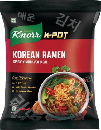 Knorr Korean Ramen Spicy Kimchi Veg Meal Instant Noodles Vegetarian