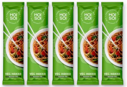 MOI SOI Veg Hakka Noodle Value Pack of 5 (No Preservatives | 150 GMS Each) Hakka Noodles Vegetarian