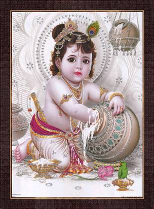 craftery Bal Krishna Krishna Bal Roop Bal Gopal Religious Frame
