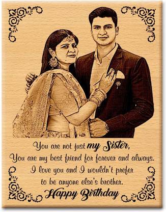 Magic Laser art Wood Table Photo Frame