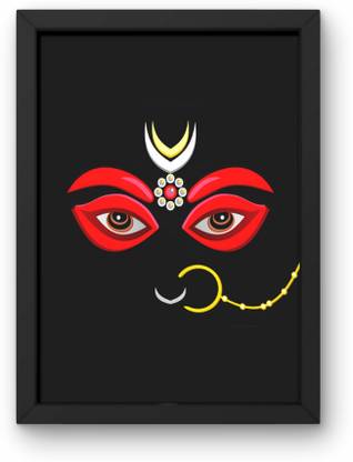 Framing Kali Maa Framed Painting | Kali Mata Digital Reprint 13 inch x 9 inch Painting