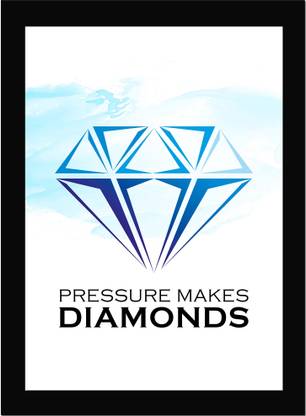 Pressure Makes Diamonds - Inspirational Quote Framed Wall Poster, Inspirational Quotes, Print with Frame, Home, Office Decor, Motivation Quotes Poster Framed Fine Art Print