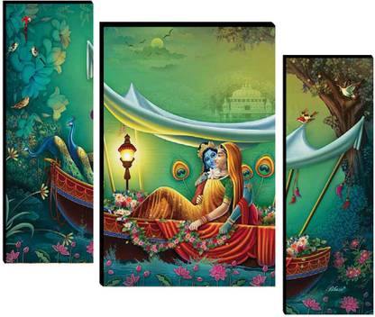 Krishna Art Painting Photo Frame Wall Décor 8333 Oil 12 inch x 18 inch Painting
