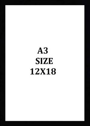 A3 Size Photo Frame 12 x 16 Black Frame Blank/Empty Photo Frame For Wall Artwork/Paintings/Quotes Synthetic Wood Set-Pack of 4 Photographic Paper