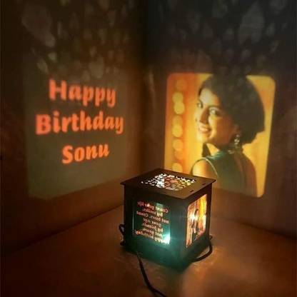 Giftsland Rotating lamp Led photo Frame 5 inch Revolving Lamp