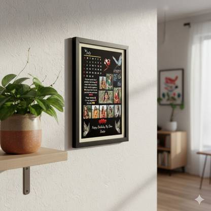 JB CLICKS CREATIONS Wood Wall Photo Frame