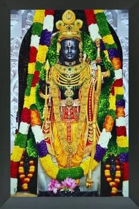 AARTKALA Ram Lala | Ayodhya Ram Mandir | Ram Ji Painting | Shri Ram Photo Digital Reprint 14 inch x 20 inch Painting