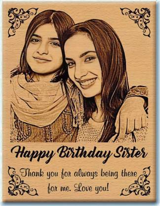 Magic Laser art Wood Table Photo Frame