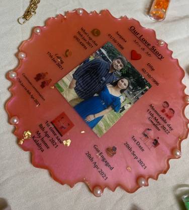 Resin Glass Table Photo Frame
