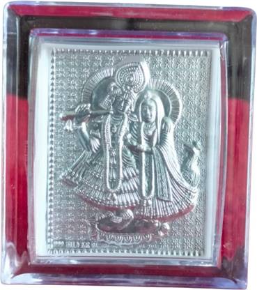 RADHA KRISHNA Silver-plated Table Photo Frame