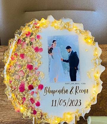 Prismaticpour Polymer Table Photo Frame