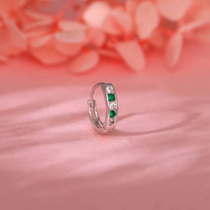GIVA Zircon Rhodium Plated Sterling Silver Nose Ring